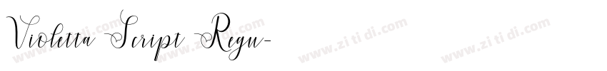 Violetta Script Regu字体转换
